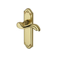 This is an image of a Heritage Brass - Door Handle Lever Latch Lisboa Design Polished Brass Finish, mm992-pb that is available to order from Trade Door Handles in Kendal.