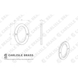 This image is a line drwaing of a Carlisle Brass - Numerals (0-9) Number 0 - Satin Chrome available to order from Trade Door Handles in Kendal