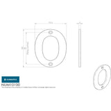 This image is a line drwaing of a Eurospec - Numerals Number 0 - Bright Stainless Steel available to order from Trade Door Handles in Kendal
