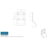 This image is a line drwaing of a Eurospec - Oval Profile Cylinder Pull - Satin Stainless Steel available to order from Trade Door Handles in Kendal