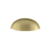High quality image of Old English Winchester Solid Brass Cabinet Cup Pull Concealed Fix - Sat. Brass | Sku. oec1176sb | available to order from Trade Door Handles in Kendal.