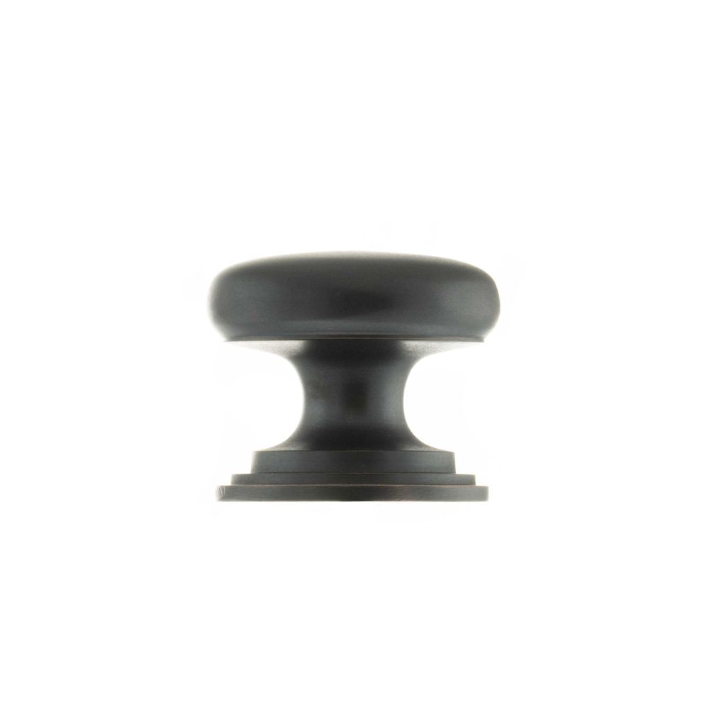 This is an image of Old English Lincoln Solid Brass Cabinet Knob 32mm Concealed Fix - Ant. Copper available to order from Trade Door Handles.