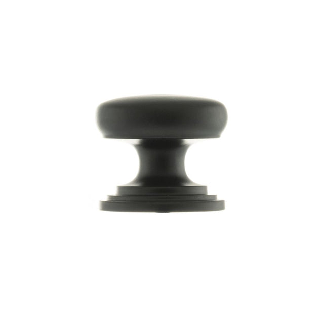 High quality image of Old English Lincoln Solid Brass Cabinet Knob 32mm Concealed Fix - Matt Black | Sku. oec1232mb | available to order from Trade Door Handles in Kendal.