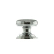 This is an image of Old English Lincoln Solid Brass Cabinet Knob 32mm Concealed Fix - Pol. Chrome available to order from Trade Door Handles.