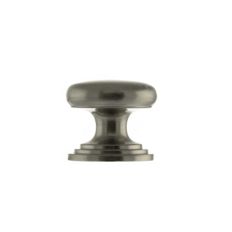 This is an image of Old English Lincoln Solid Brass Cabinet Knob 32mm Concealed Fix - Sat. Nickel available to order from Trade Door Handles.