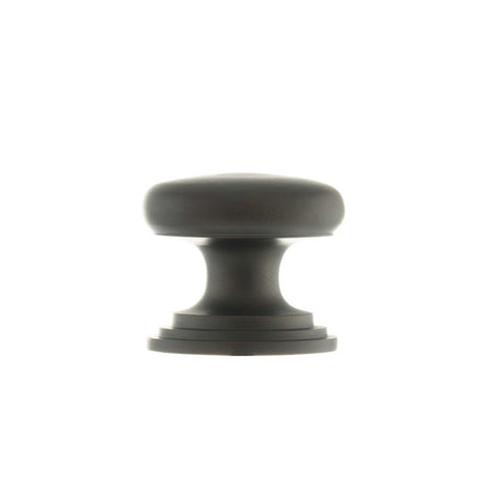 This is an image of Old English Lincoln Solid Brass Cabinet Knob 32mm Concealed Fix - Urban Dark Br available to order from Trade Door Handles.