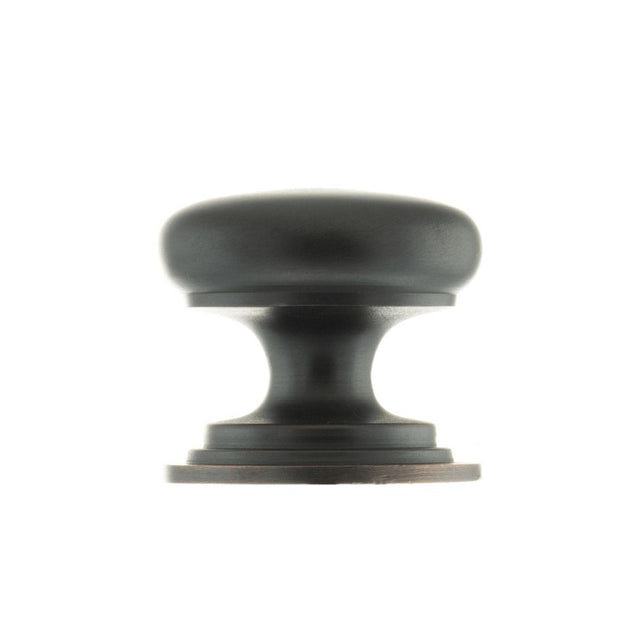 This is an image of Old English Lincoln Solid Brass Cabinet Knob 38mm Concealed Fix - Ant. Copper available to order from Trade Door Handles.