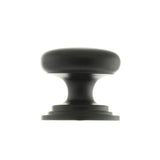 High quality image of Old English Lincoln Solid Brass Cabinet Knob 38mm Concealed Fix - Matt Black | Sku. oec1238mb | available to order from Trade Door Handles in Kendal.