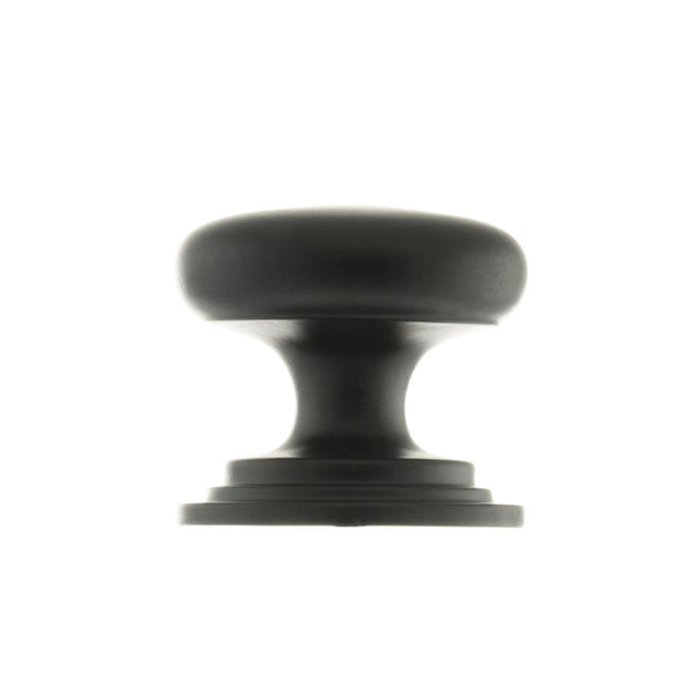 High quality image of Old English Lincoln Solid Brass Cabinet Knob 38mm Concealed Fix - Matt Black | Sku. oec1238mb | available to order from Trade Door Handles in Kendal.