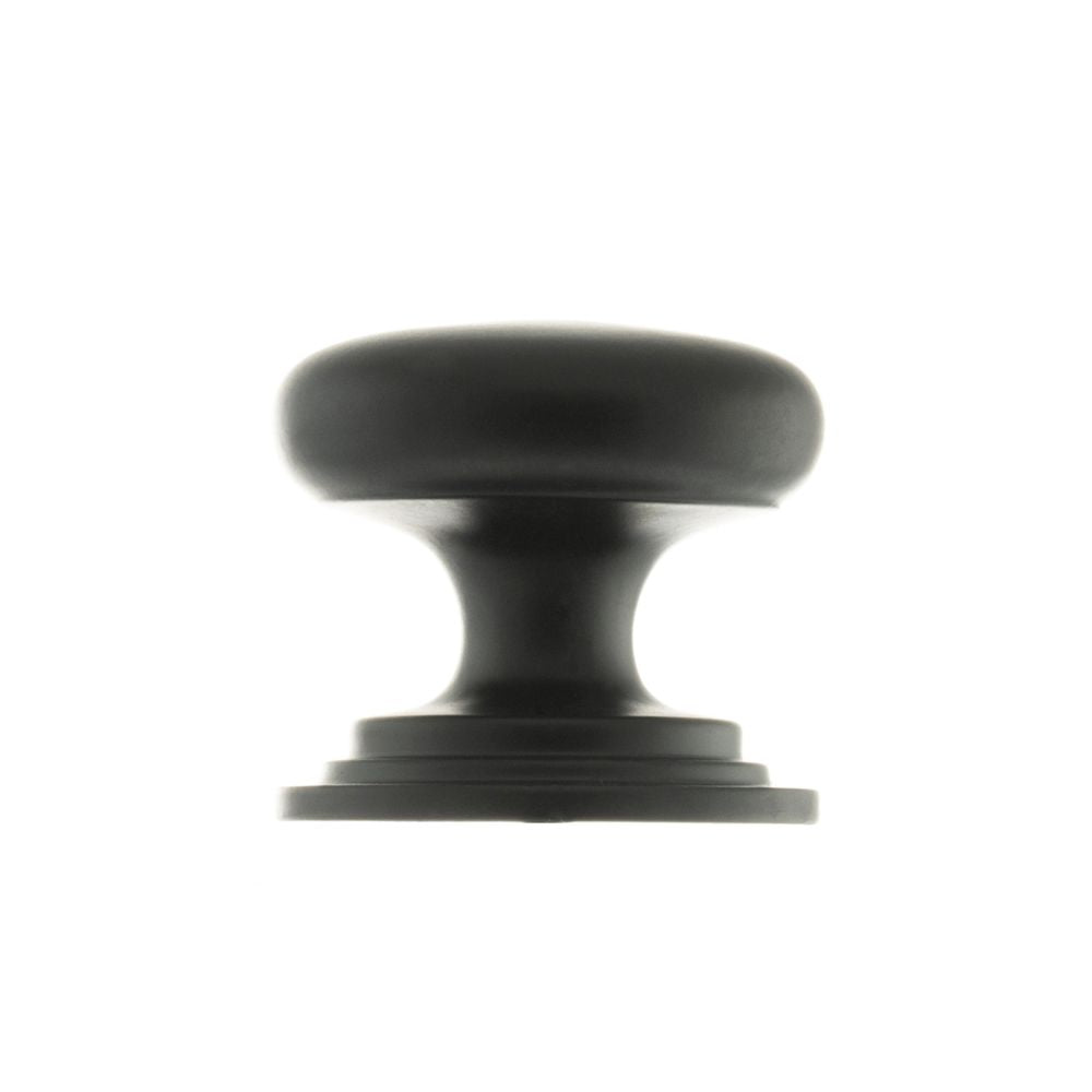 High quality image of Old English Lincoln Solid Brass Cabinet Knob 38mm Concealed Fix - Matt Black | Sku. oec1238mb available to order from Trade Door Handles in Kendal.