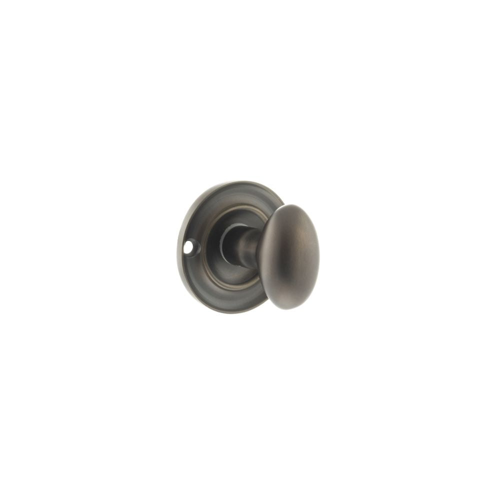 High quality image of Old English Solid Brass Oval WC Turn and Release - Urban Dark Bronze | Sku. oeowcudb | available to order from Trade Door Handles in Kendal.