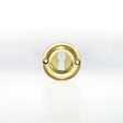 This is an image of Old English Solid Brass Open Key Hole Escutcheon - Polished Brass available to order from Trade Door Handles