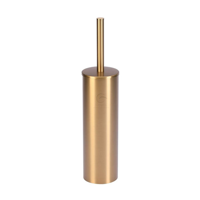 This is an image of a M.Marcus - Standing toilet brush holder Satin Brass Finish, br-brush-sb that is available to order from Trade Door Handles in Kendal.