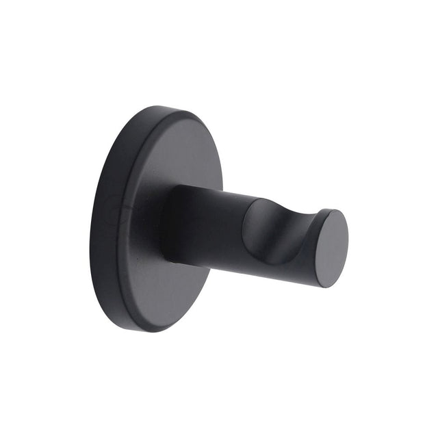 This is an image of a M.Marcus - Robe hook(one piece) Matt Black Finish, oxf-hook-blk that is available to order from Trade Door Handles in Kendal.