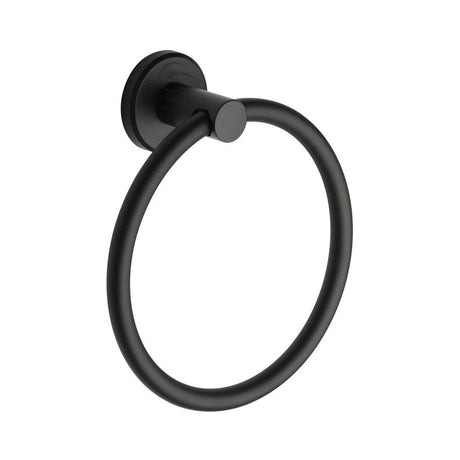 This is an image of a M.Marcus - Towel ring Matt Black Finish, oxf-ring-blk that is available to order from Trade Door Handles in Kendal.