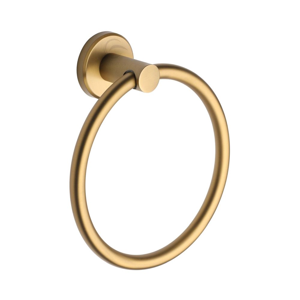 This is an image of a M.Marcus - Towel ring Satin Brass Finish, oxf-ring-sb that is available to order from Trade Door Handles in Kendal.