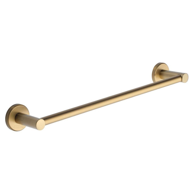 This is an image of a M.Marcus - Single towel rail 45cm Satin Brass Finish, oxf-towel-45-sb that is available to order from Trade Door Handles in Kendal.