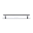 This is an image of a Heritage Brass - Cabinet Pull Step Design with Plate 160mm CTC Polished Chrome Finis, pl4410-160-pc that is available to order from Trade Door Handles in Kendal.