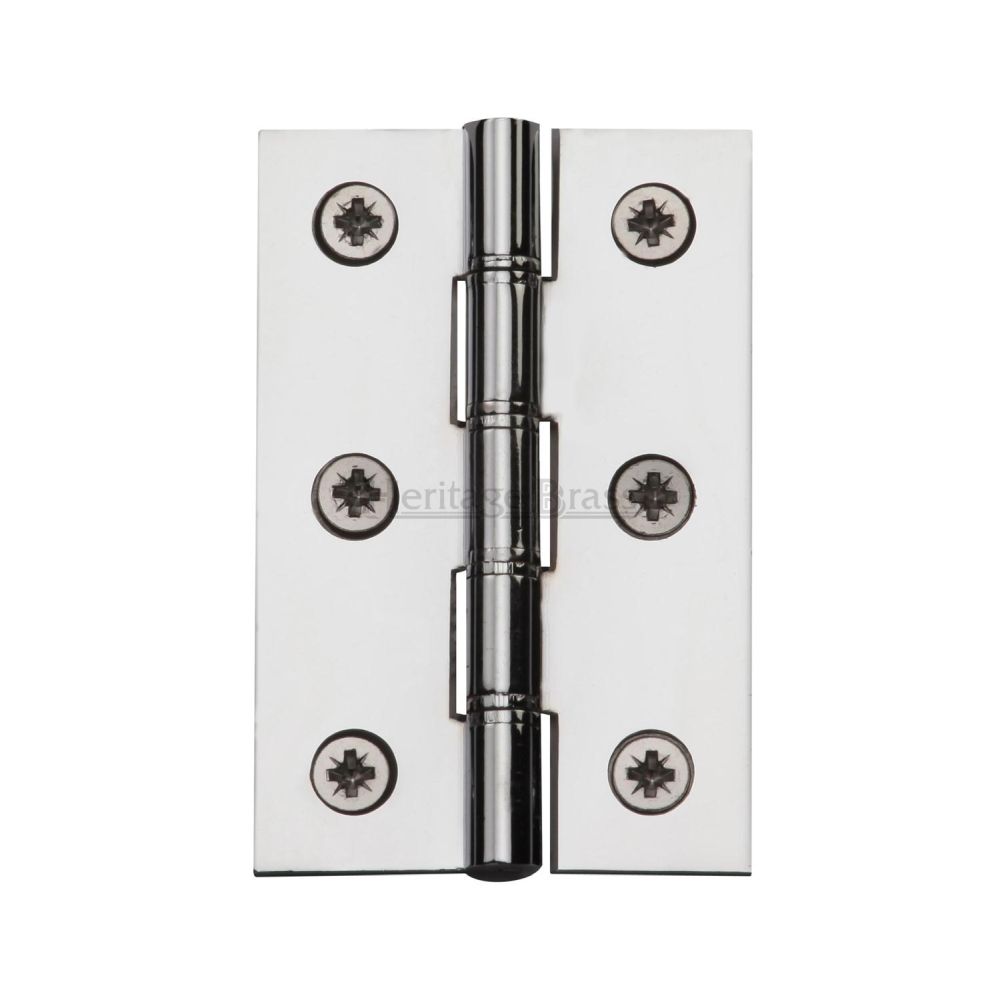 This is an image of a Heritage Brass - Hinge Brass with Phosphor Washers 3" x 2" Polished Chrome Finish, pr88-400-pc that is available to order from Trade Door Handles in Kendal.