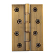 This is an image of a Heritage Brass - Hinge Brass with Phosphor Washers 4" x 2 5/8" Antique Brass Finish, pr88-405-at that is available to order from Trade Door Handles in Kendal.