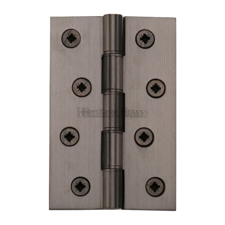 This is an image of a Heritage Brass - Hinge Brass with Phosphor Washers 4" x 2 5/8" Matt Bronze Finis, pr88-405-mb that is available to order from Trade Door Handles in Kendal.