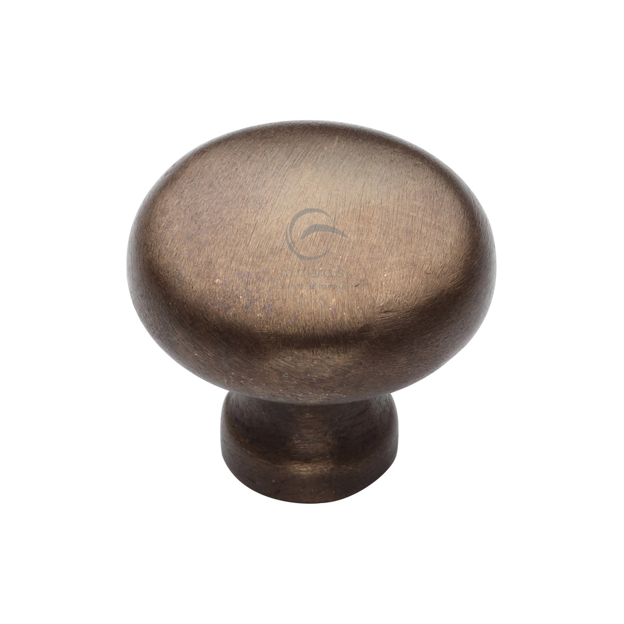 This is an image of a M.Marcus - Bronze Rustic Cabinet Knob Round Design 32mm, rbl117-32 that is available to order from Trade Door Handles in Kendal.