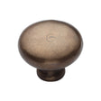 This is an image of a M.Marcus - Bronze Rustic Cabinet Knob Round Design 38mm, rbl117-38 that is available to order from Trade Door Handles in Kendal.