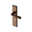 This is an image of a M.Marcus - Rustic Light Bronze Door Handle Lever Lock Bridgnorth Design**Discontinued**, rbl2500 that is available to order from Trade Door Handles in Kendal.