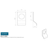 This image is a line drwaing of a Eurospec - Rim Cylinder Pull - Satin Stainless Steel available to order from Trade Door Handles in Kendal