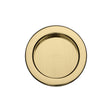 This is an image of a M.Marcus - SLD Round Flush Pull Pair Polished Brass, rd2322-pb that is available to order from Trade Door Handles in Kendal.