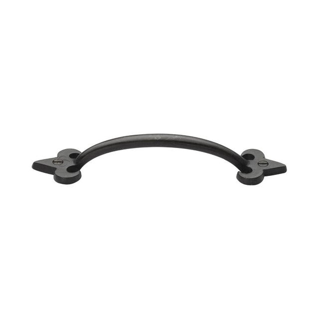 This is an image of a M.Marcus - Rustic Dark Bronze Cabinet Pull Fleur-de-lys Design 152mm, rdb1092-152 that is available to order from Trade Door Handles in Kendal.