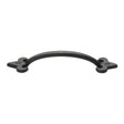 This is an image of a M.Marcus - Rustic Dark Bronze Cabinet Pull Fleur-de-lys Design 203mm, rdb1092-203 that is available to order from Trade Door Handles in Kendal.