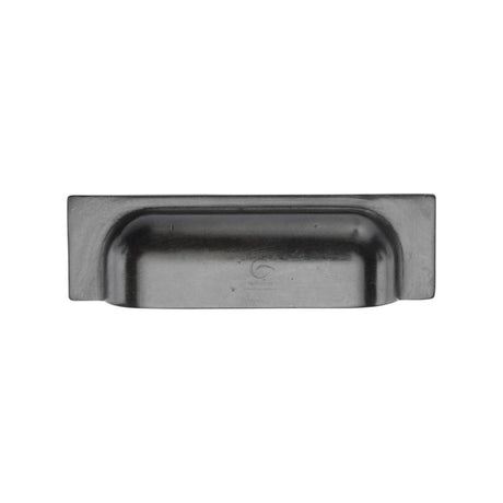 This is an image of a M.Marcus - Rustic Dark Bronze Cabinet Pull Military Design 76/96mm, rdb1720-76-96 that is available to order from Trade Door Handles in Kendal.