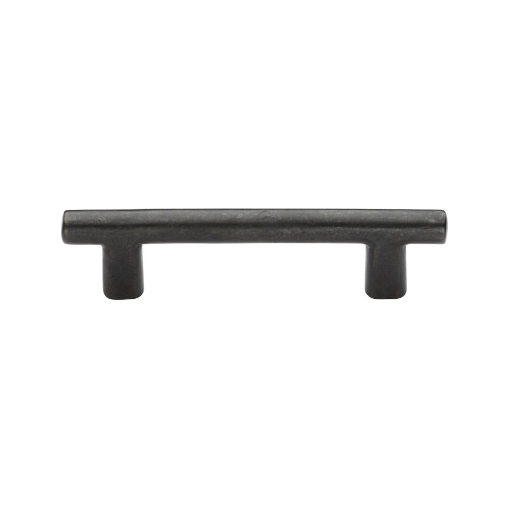 This is an image of a M.Marcus - Rustic Dark Bronze Cabinet Pull Round T-Bar Design 96mm CTC, rdb361-96 that is available to order from Trade Door Handles in Kendal.