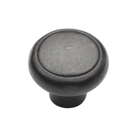 This is an image of a M.Marcus - Rustic Dark Bronze Cabinet Knob Newport Design 32mm, rdb3990-32 that is available to order from Trade Door Handles in Kendal.