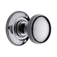 This is an image of a Heritage Brass - Mortice Knob on Rose Richmond Design Polished Chrome Finish, rhm988-pc that is available to order from Trade Door Handles in Kendal.