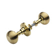 This is an image of a Heritage Brass - Reeded Rim Knob Polished Brass Finish, rim-v971-pb that is available to order from Trade Door Handles in Kendal.