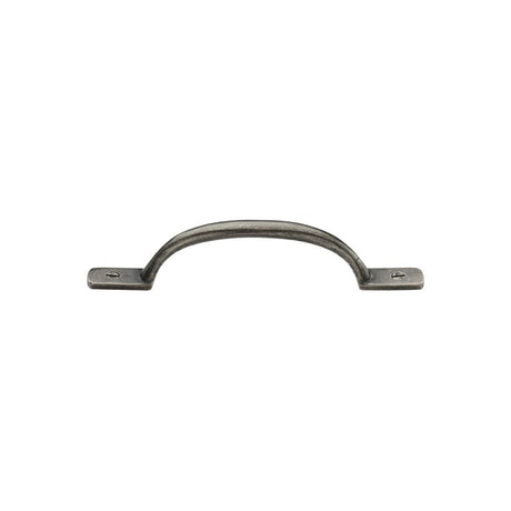 This is an image of a M.Marcus - Rustic Pewter Cabinet Pull Russell Design 106mm, rpw1090-106 that is available to order from Trade Door Handles in Kendal.