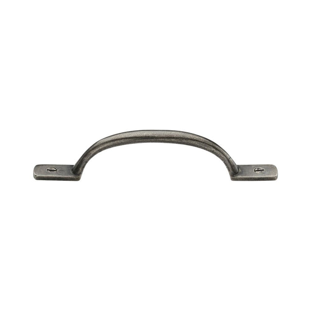 This is an image of a M.Marcus - Rustic Pewter Cabinet Pull Russell Design 158mm, rpw1090-158 that is available to order from Trade Door Handles in Kendal.