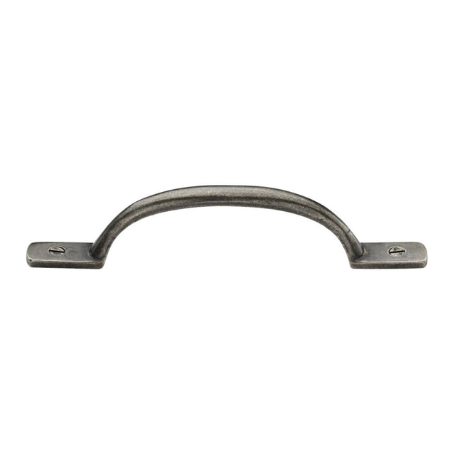 This is an image of a M.Marcus - Rustic Pewter Cabinet Pull Russell Design 203mm, rpw1090-203 that is available to order from Trade Door Handles in Kendal.