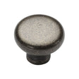 This is an image of a M.Marcus - Rustic Pewter Cabinet Knob Round Design 38mm, rpw117-38 that is available to order from Trade Door Handles in Kendal.