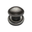 This is an image of a M.Marcus - Rustic Pewter Cabinet Knob Oval Design on Rose 32mm, rpw179-32 that is available to order from Trade Door Handles in Kendal.