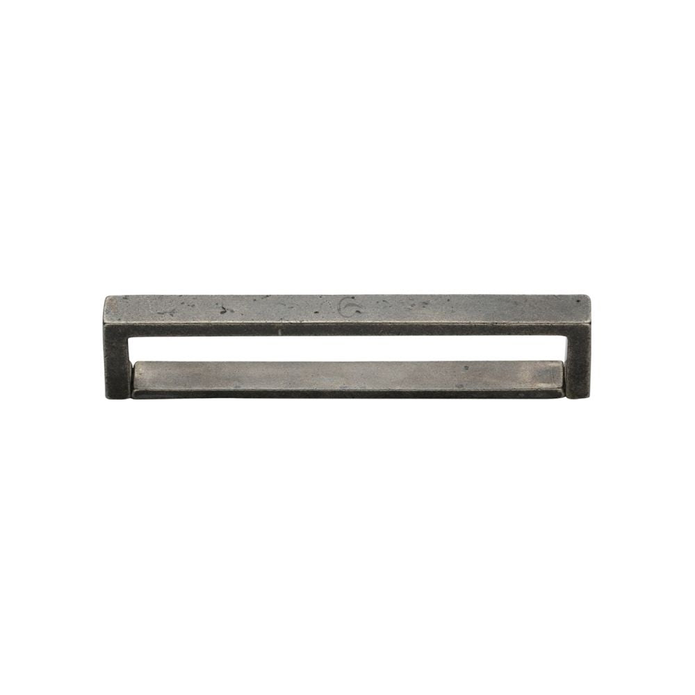 This is an image of a M.Marcus - Rustic Pewter Cabinet Pull Box Design 96mm CTC, rpw3480-96 that is available to order from Trade Door Handles in Kendal.