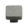 This is an image of a M.Marcus - Rustic Pewter Cabinet Knob Square Design 32mm, rpw3674-32 that is available to order from Trade Door Handles in Kendal.