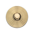 This is an image of a Heritage Brass - Reeded Bell Push Unlacquered Brass finish, rr1186-ulb that is available to order from Trade Door Handles in Kendal.