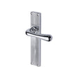 This is an image of a Heritage Brass - Charlbury Reeded Lever Latch Polished Chrome finish, rr3010-pc that is available to order from Trade Door Handles in Kendal.