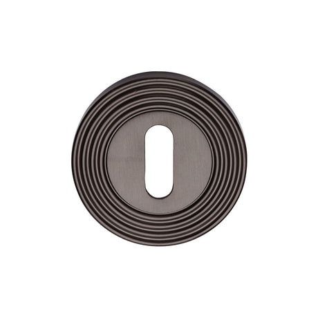 High quality image of Heritage Brass - Key Escutcheon Matt Bronze Finish | Sku. rr4000-mb | Trade Door Handles, Kendal.