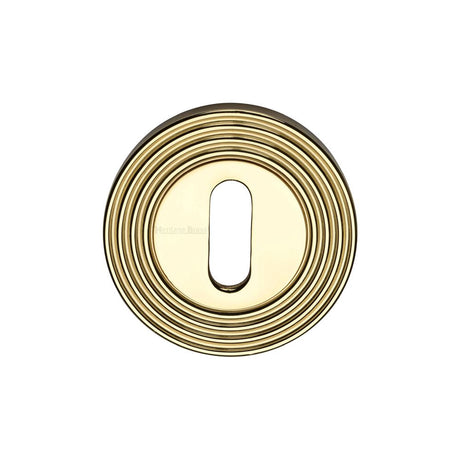 High quality image of Heritage Brass - Key Escutcheon Polished Brass Finish | Sku. rr4000-pb | Trade Door Handles, Kendal.