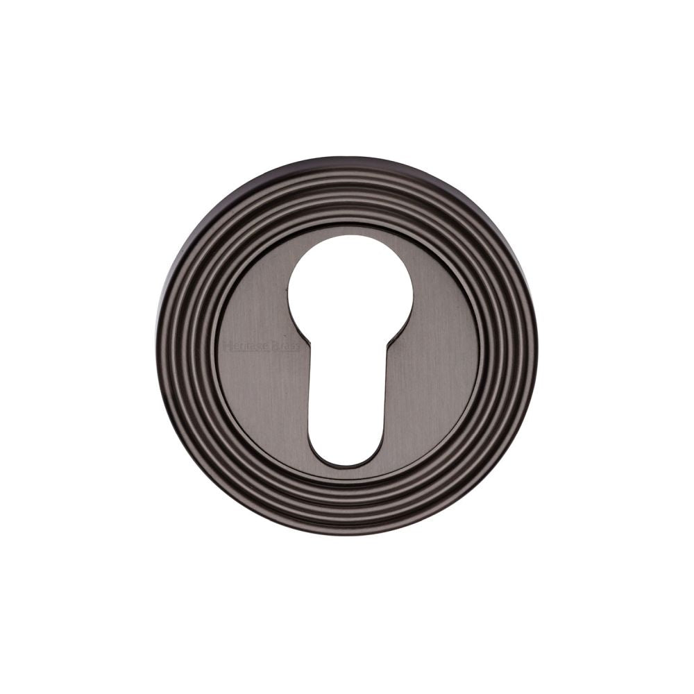 High quality image of Heritage Brass - Euro Profile Cylinder Escutcheon Matt Bronze Finish | Sku. rr4020-mb | Trade Door Handles, Kendal.