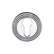 High quality image of Heritage Brass - Euro Profile Cylinder Escutcheon Polished Chrome Finish | Sku. rr4020-pc | Trade Door Handles, Kendal.